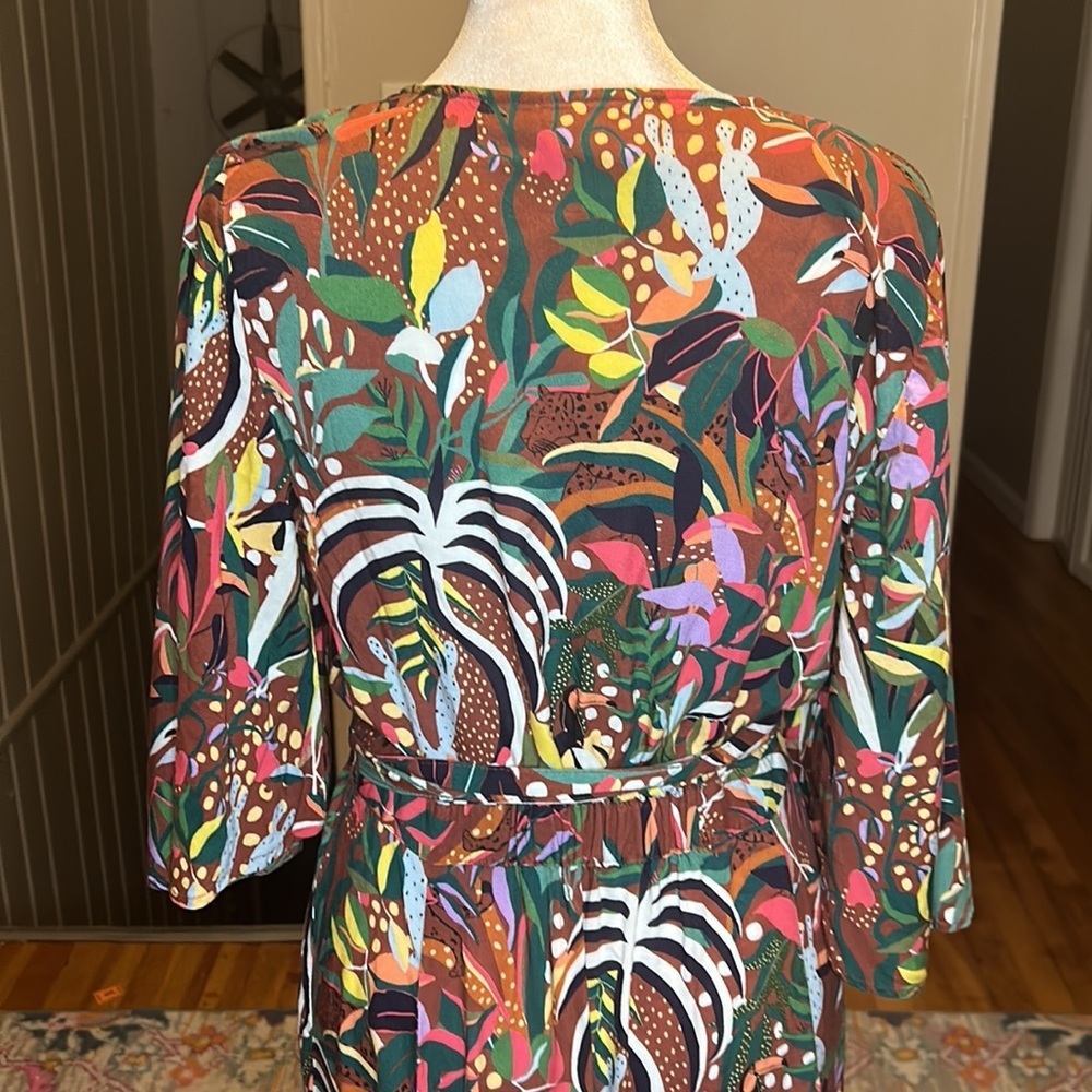 Farm Rio x Anthropologie Fiesta Wrap Maxi Dress Size Small - Picture 14 of 16